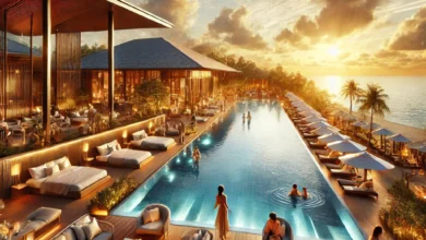 Luxurious overwater villa at an exclusive resort