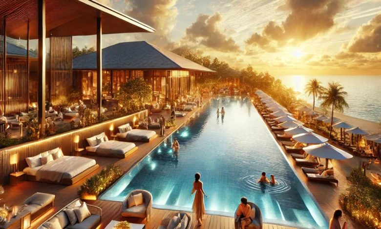 Luxurious overwater villa at an exclusive resort