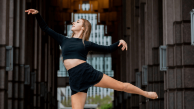Autour Dance Company performing on stage at Tidemark Theatre in Campbell River.