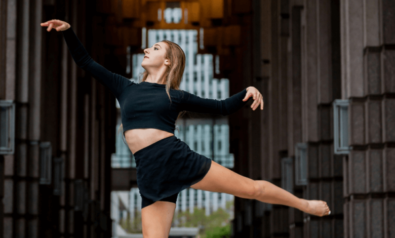 Autour Dance Company performing on stage at Tidemark Theatre in Campbell River.