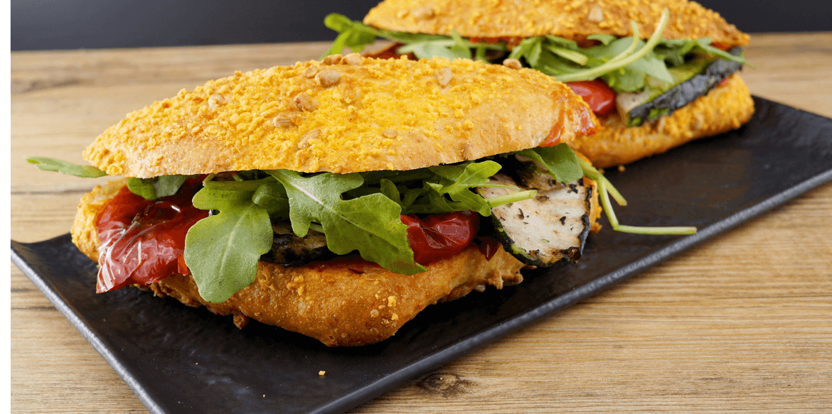 Close-up of Melbourne's famous $10.50 chicken sandwich from a local Carnegie eatery.