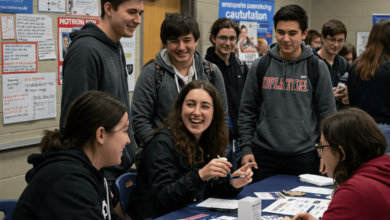 North Vancouver high school students participating in a first-time voting education session