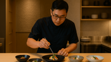 Sio Vancouver interior with Chef Han Sanghoon preparing modern Japanese cuisine