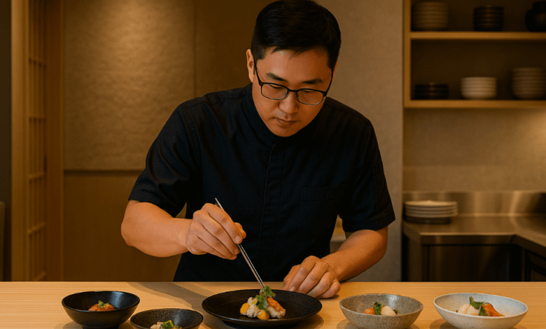 Sio Vancouver interior with Chef Han Sanghoon preparing modern Japanese cuisine