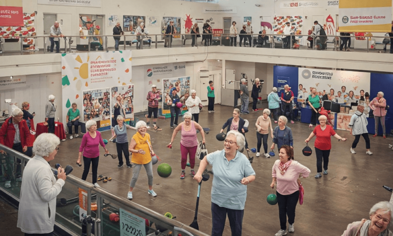 Seniors engaging in wellness activities at Young at Heart Expo 2025 in Abbotsford