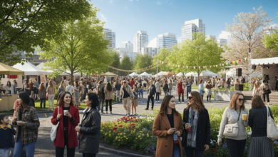 Locals and tourists attending outdoor Vancouver events during May 2025 in downtown parks and festival venues