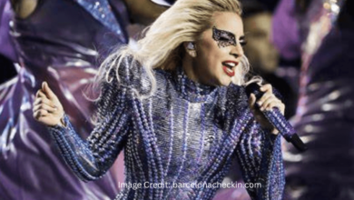 Lady Gaga performing at Copacabana Beach in Rio.