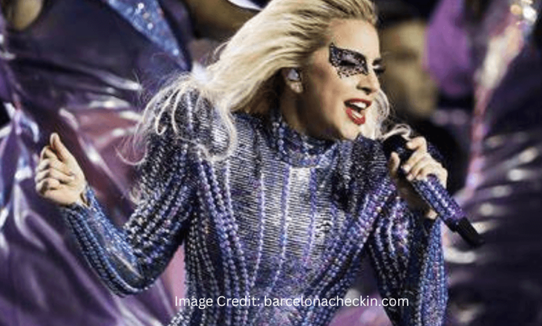 Lady Gaga performing at Copacabana Beach in Rio.