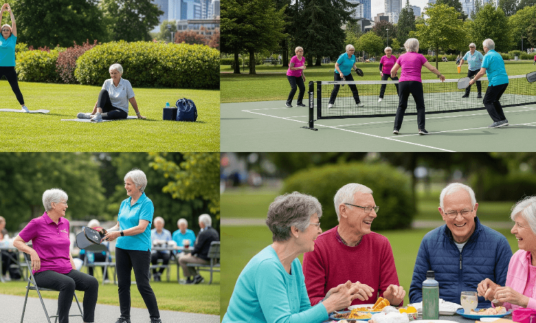 Seniors participating in fitness and social activities during Langley Seniors Week 2025