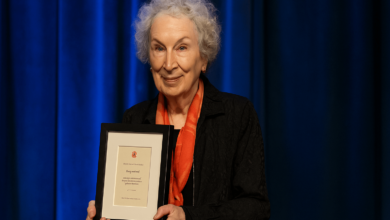 Margaret Atwood receiving the Griffin Poetry Prize award