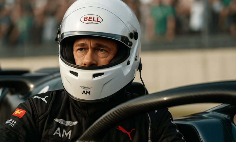 Brad Pitt in F1 movie trailer racing suit