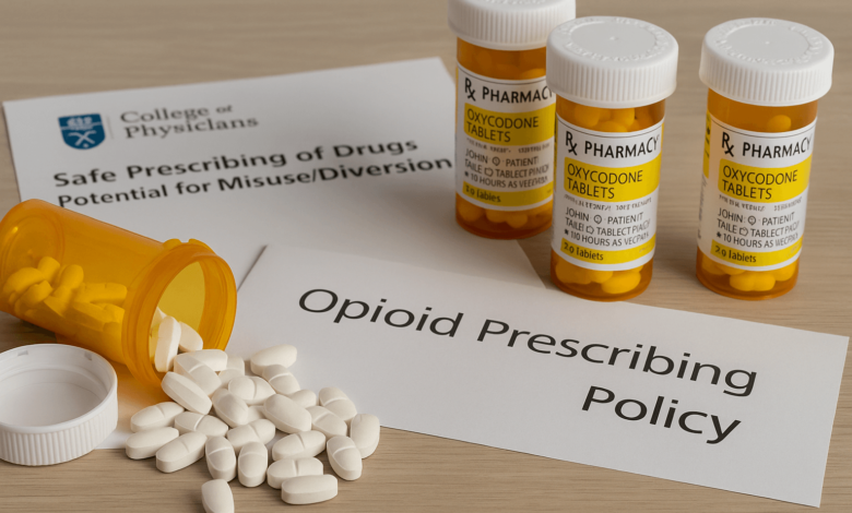 Visual representation of opioid prescribing standards in British Columbia.