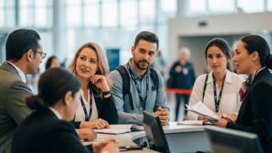 Air Canada passengers at Vancouver airport rebooking flights after delays and free change policy announcement on May 30, 2025.