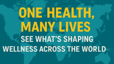 People embracing global wellness practices in 2025, from traditional healing to digital health solutions worldwide