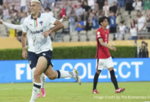 Monterrey players celebrating a goal during their 4-0 victory against Urawa Reds at the Club World Cup
