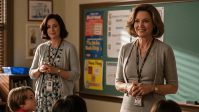 Valerie Mahaffey playing Ms. MacElroy on Young Sheldon