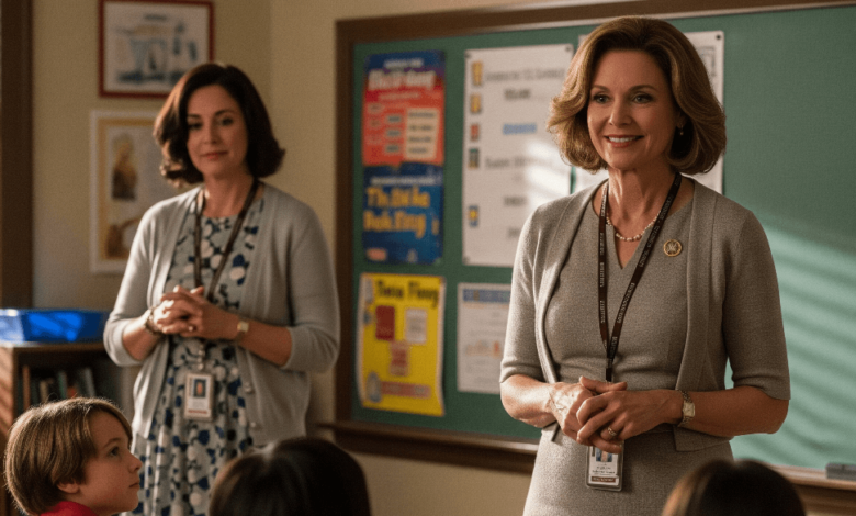 Valerie Mahaffey playing Ms. MacElroy on Young Sheldon