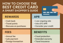 Comparison guide to choose the best credit card – includes rewards, APR, fees, and benefits