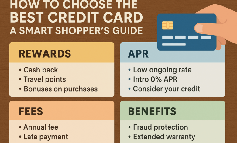 Comparison guide to choose the best credit card – includes rewards, APR, fees, and benefits