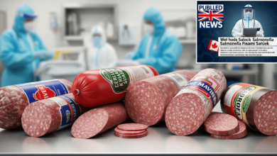 Recalled salami products linked to a salmonella outbreak affecting public health in Canada.