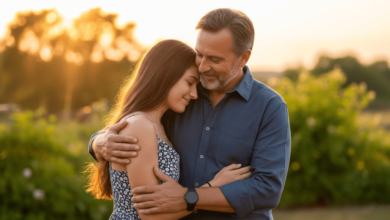 Illustration of a supportive father-daughter relationship, symbolizing love and reconciliation