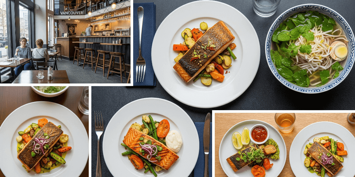 A variety of must-try Vancouver dishes served at popular restaurants for tourists