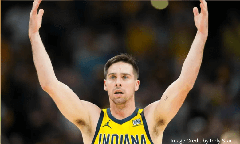 TJ McConnell celebrates a key play during Game 1 of the NBA Finals with the Indiana Pacers