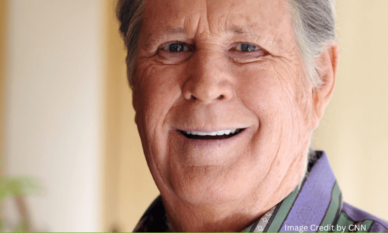 Brian Wilson, co-founder of The Beach Boys, captured in a timeless moment reflecting his musical journey.