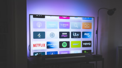 Smart TV showing Netflix, Prime Video, Spotify and other apps representing the Best Streaming Platforms 2025