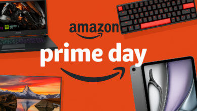 Early Prime Day Tech Deals 2025 featuring top Amazon gadgets like a gaming laptop, tablet, and smart accessories