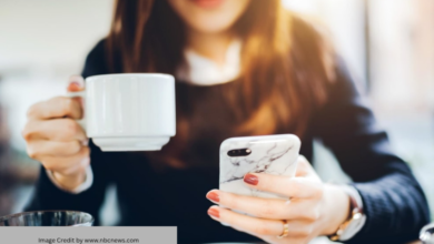 Illustration of a hacked Tea App showing leaked photos and privacy warning