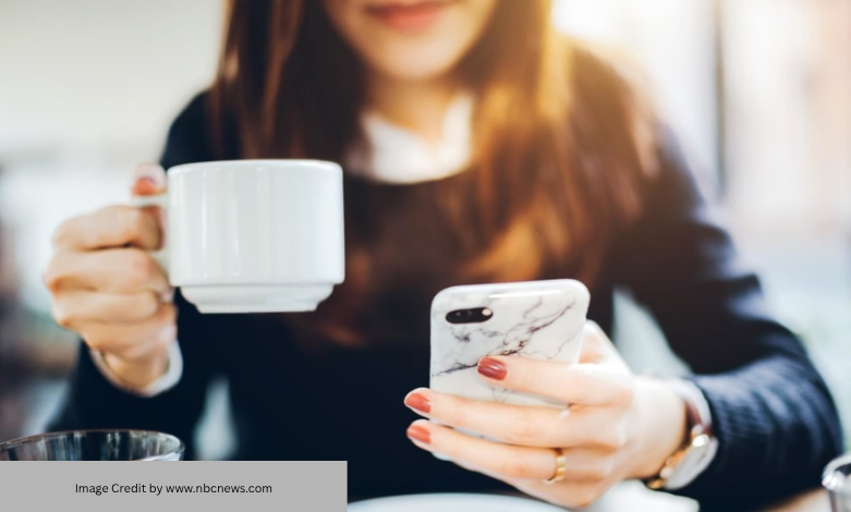 Illustration of a hacked Tea App showing leaked photos and privacy warning