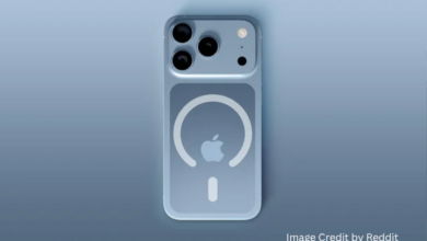 iPhone 17 Pro Max render highlighting redesigned MagSafe ring and slim matte body