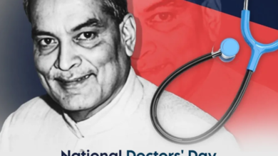 Doctors honored on National Doctor’s Day 2025 in India with Dr. B.C. Roy’s portrait
