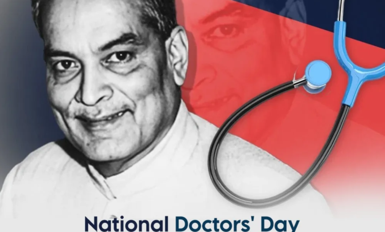 Doctors honored on National Doctor’s Day 2025 in India with Dr. B.C. Roy’s portrait