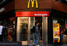McDonald’s Snack Wrap and Spicy McMuffin close-up on menu