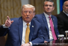 Trump at press briefing announcing copper import tariff policy