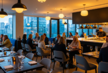 Modern dining room inside one of Vancouver’s best new restaurants in 2025