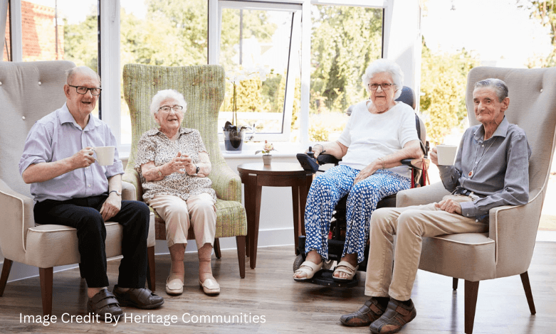 Seniors sitting in their living room after getting approved for BC rent assistance