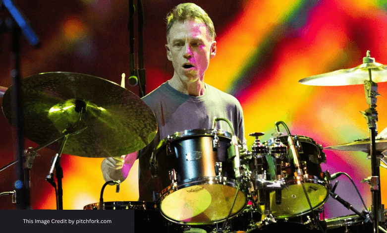 Matt Cameron performing live with Pearl Jam on stage