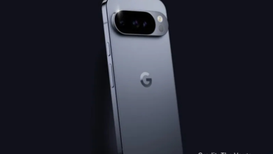 Google Pixel 10, 10 Pro, and 10 Pro Fold shown in new Moonstone and Indigo finishes with updated camera bar design