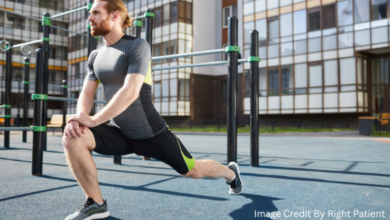 Person doing a gentle knee stretch to relieve knee pain and improve mobility