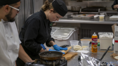 Students and families baking together during the Back-to-School Baking Class at UFV Chilliwack.