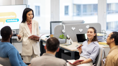 Participants engaging in UFV public workshops and talks during a group discussion and learning session.