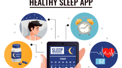 Health Apps for Stress Sleep tracking sleep stages, heart rate, and alarm scheduling through a healthy sleep mobile app interface