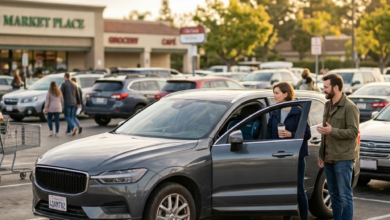 A family evaluates a midsize SUV in a parking lot while considering whether it suits everyday driving and long-term ownership.