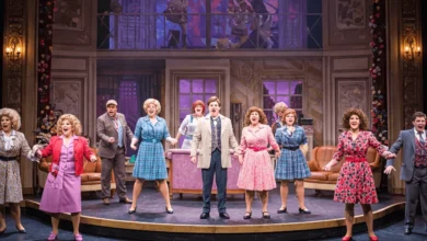 Royal City Musical Theatre cast performing 9 to 5 Musical at Massey Theatre in New Westminster.