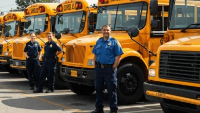 Vancouver school bus drivers protest wage cuts below living wage.
