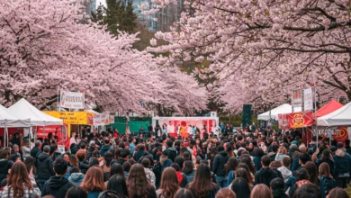 Vancouver events April 2025 showcasing vibrant cultural festivals like the Cherry Blossom Festival and Vancouver Food & Wine Festival."