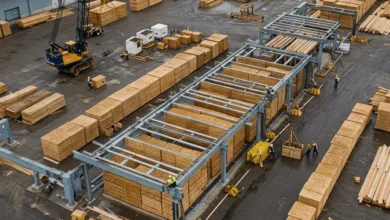 Westlam Industries' Langley facility undergoing plywood production expansion.